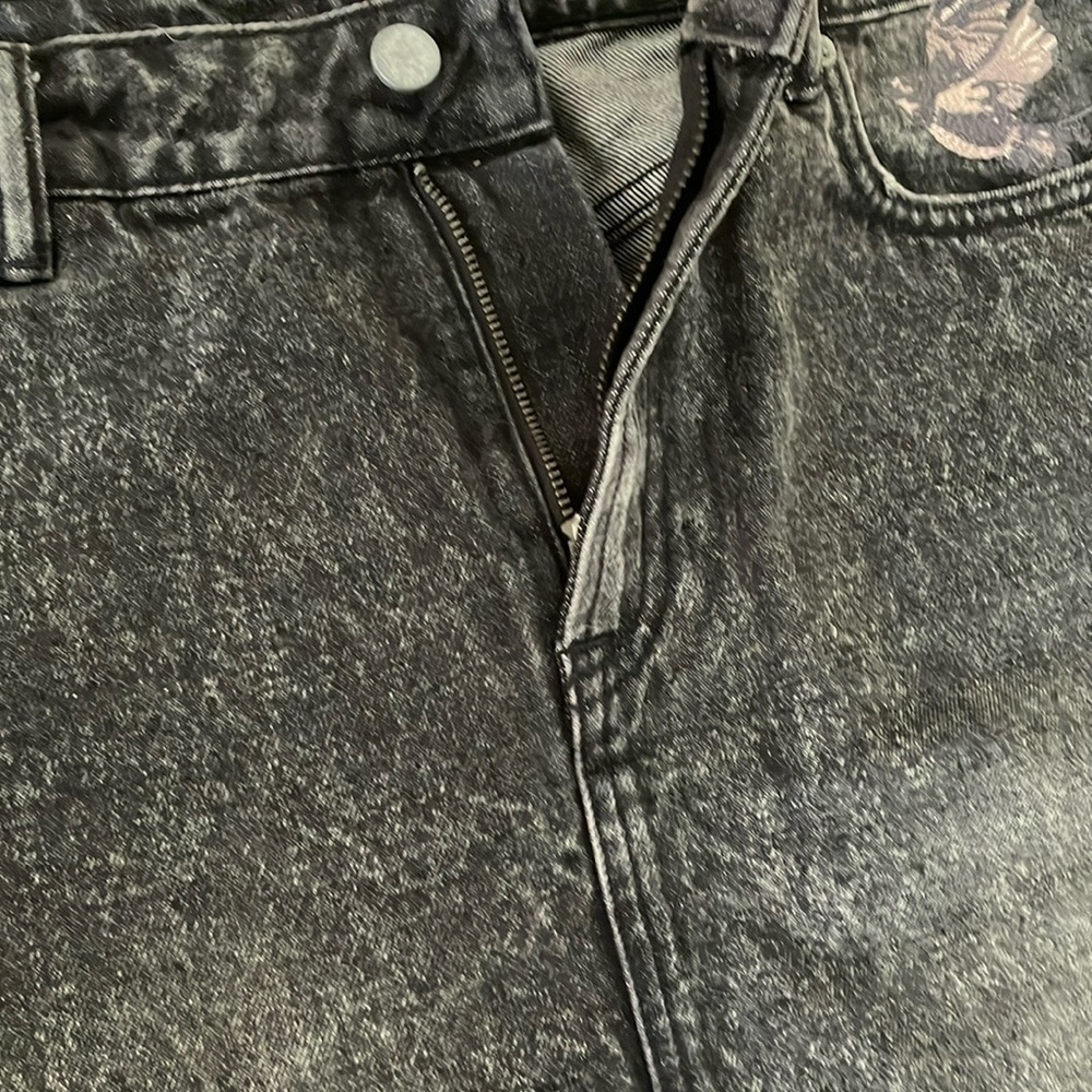 All Saints Charcoal Distressed Mini Skirt - Picture 7 of 11